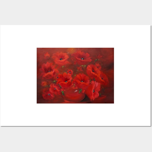 Poppies Bursting with Red Wall Art by jennyleeandjim